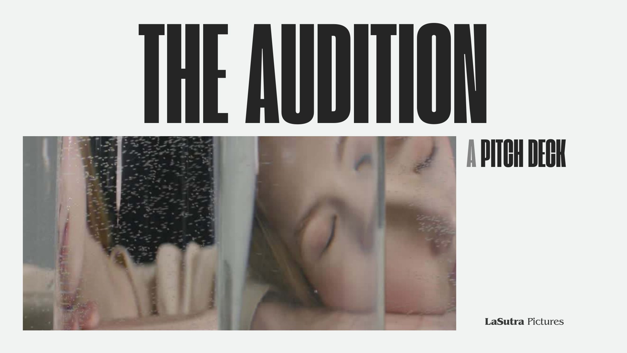The Audition — pitch deck cover